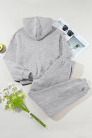 Dropped Shoulder Long Sleeve Hoodie and Pants Active Set - SELFTRITSS   