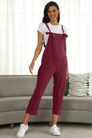 Full Size Square Neck Wide Strap Jumpsuit - SELFTRITSS   