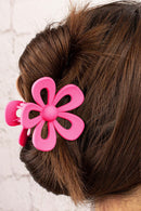 Rose Red Sweet Hollowed Flower Shape Claw Clip - SELFTRITSS