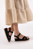 Clever-S Cross Strap Wedge Sandals - SELFTRITSS   