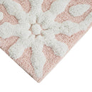 Modern Bohemian Medallion Cotton Bath Rugs, Pink - SELFTRITSS