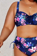 Plus Size Printed Wide Strap Two-Piece Swim Set - SELFTRITSS   