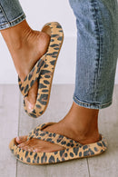 Leopard Print Thick Sole Flip Flops - SELFTRITSS