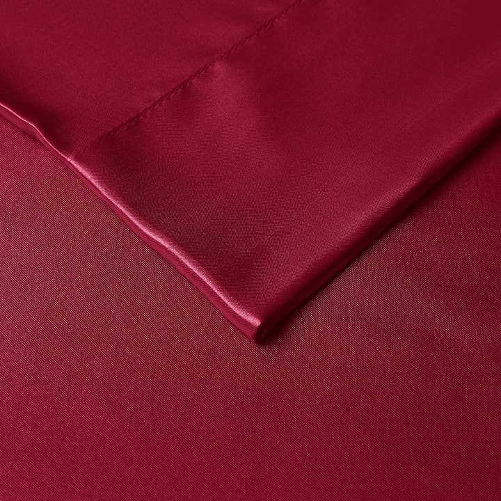 2-Pack Satin Pillowcases, Red