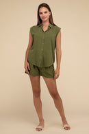 Linen Shirt and Shorts Set - SELFTRITSS   