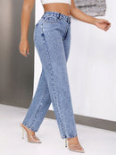 Mid-Rise Waist Jeans with Pockets - SELFTRITSS   