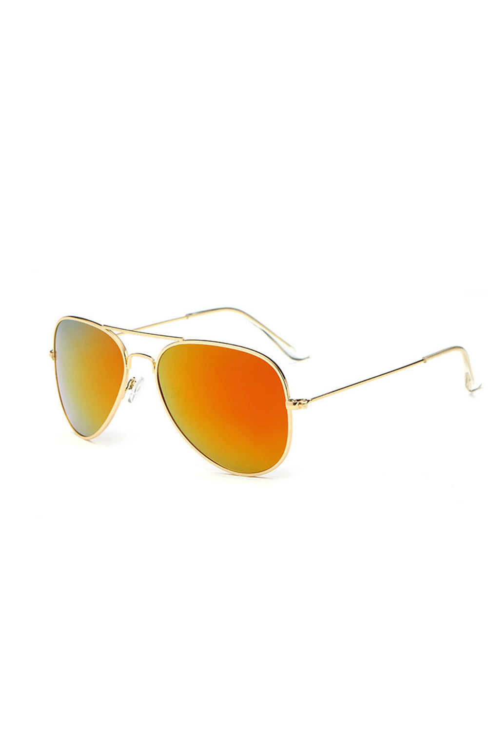 Orange Metal Frame Aviator Sunglasses - SELFTRITSS