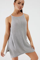 Round Neck Spaghetti Strap Sleeveless Cover Up - SELFTRITSS