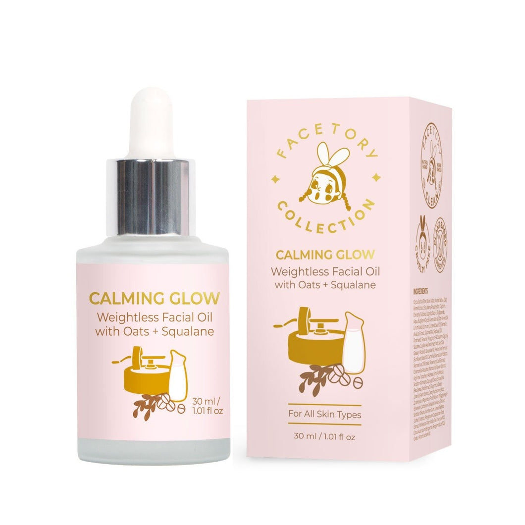 Calming Glow Weightless Facial Oil with Oats and Squalane 5 oz