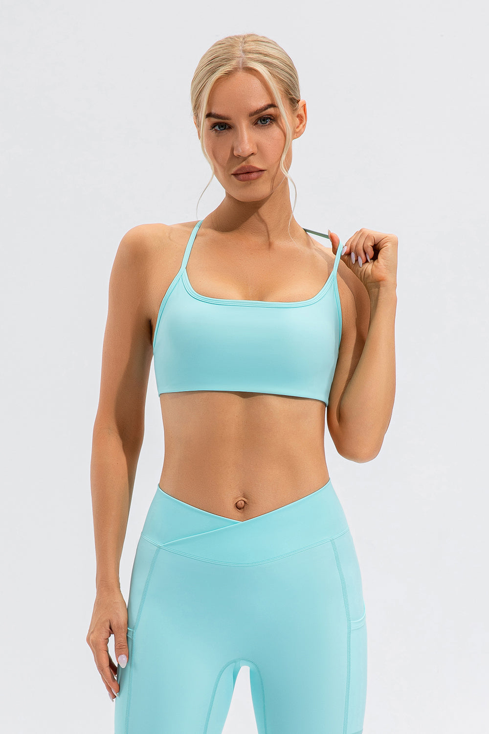 Crisscross Spaghetti Strap Active Cami - SELFTRITSS   