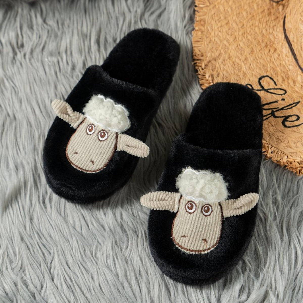 Sheep Round Toe Slippers - SELFTRITSS   