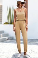 Scoop Neck Spaghetti Strap Jumpsuit - SELFTRITSS   