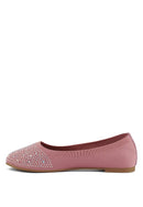 Splash Rhinestones Embellished Ballet Flats - SELFTRITSS  