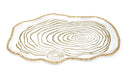 Glass Oval Tray Gold Grained - SELFTRITSS