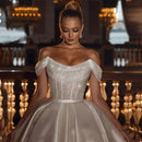 Off Shoulder Wedding Dresses Shiny Bohemia Bridal Dress - SELFTRITSS