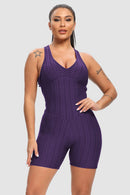 Crisscross Wide Strap Active Romper - SELFTRITSS