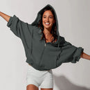 Women's Loose Hooded Sweatshirt - SELFTRITSS   