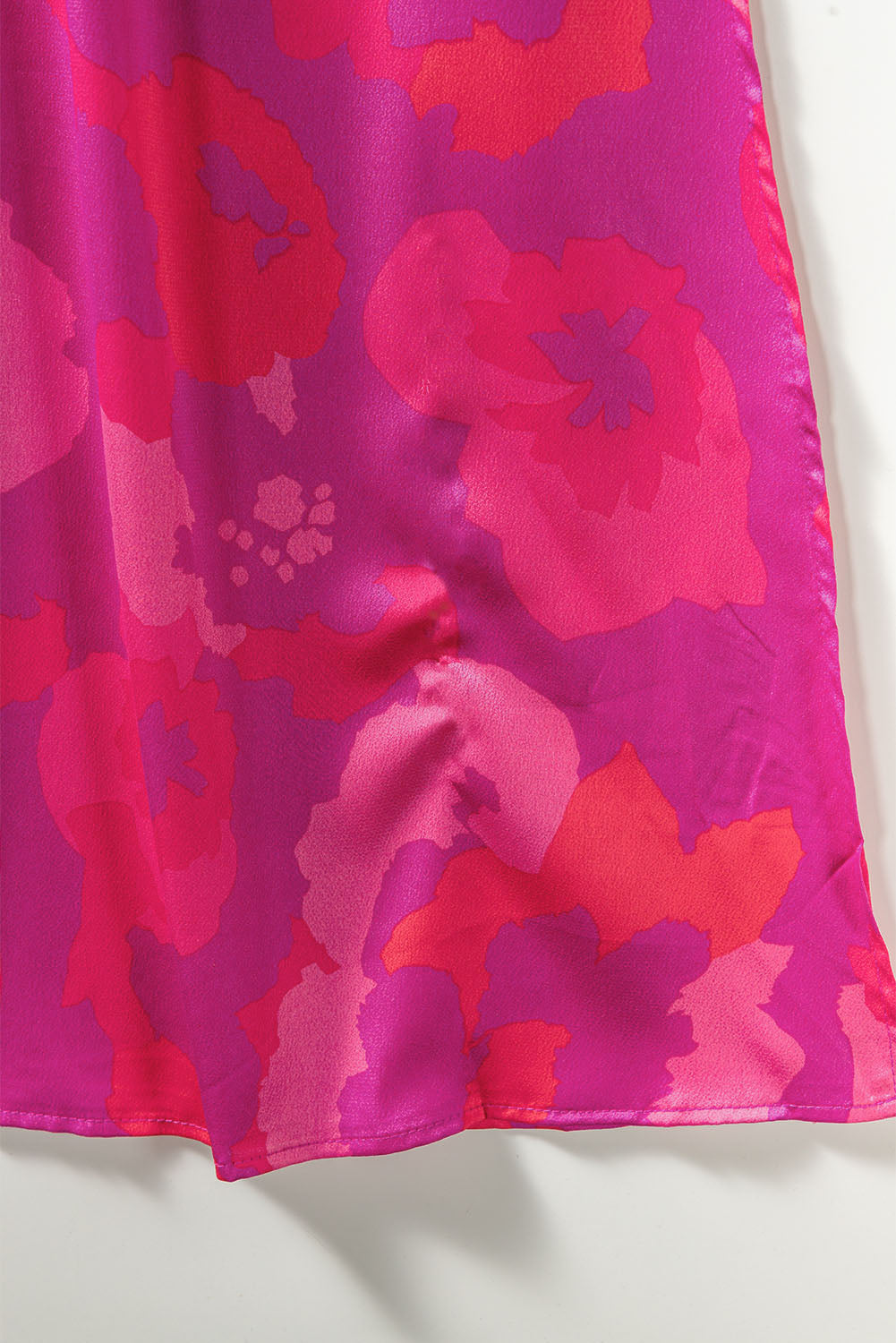 Rose Abstract Floral Print V Neck Dolman Maxi Dress - SELFTRITSS