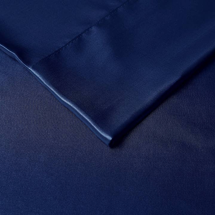 2-Pack Satin Pillowcases, Navy Blue - SELFTRITSS
