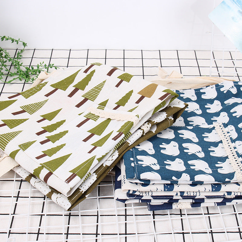 Japanese Style Cotton And Linen Sleeveless Apron Kitchen - SELFTRITSS