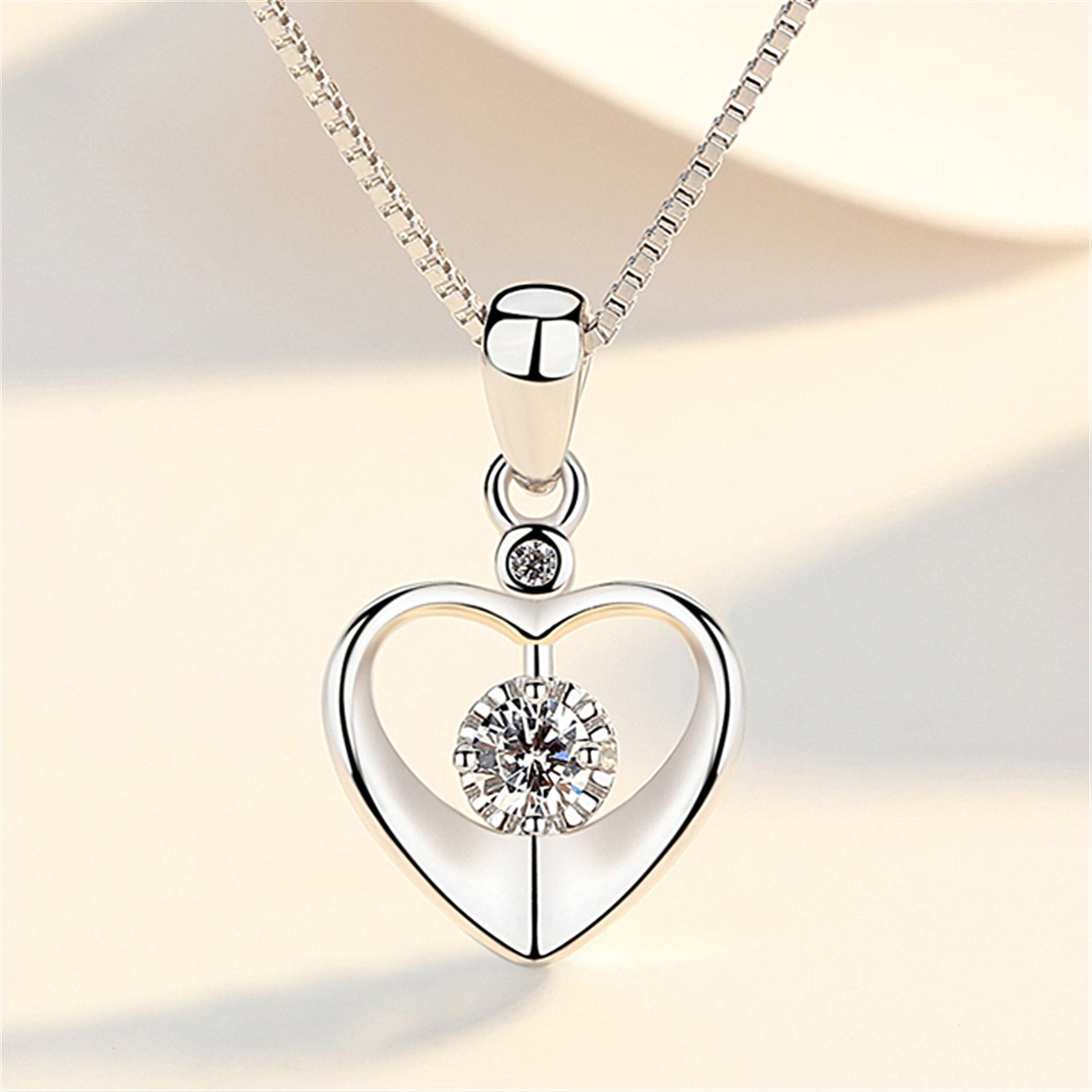 Silver Heart Pendant Necklace - SELFTRITSS