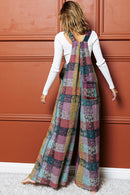 Multicolour Brushed Checkered Wide Leg Overalls - SELFTRITSS   