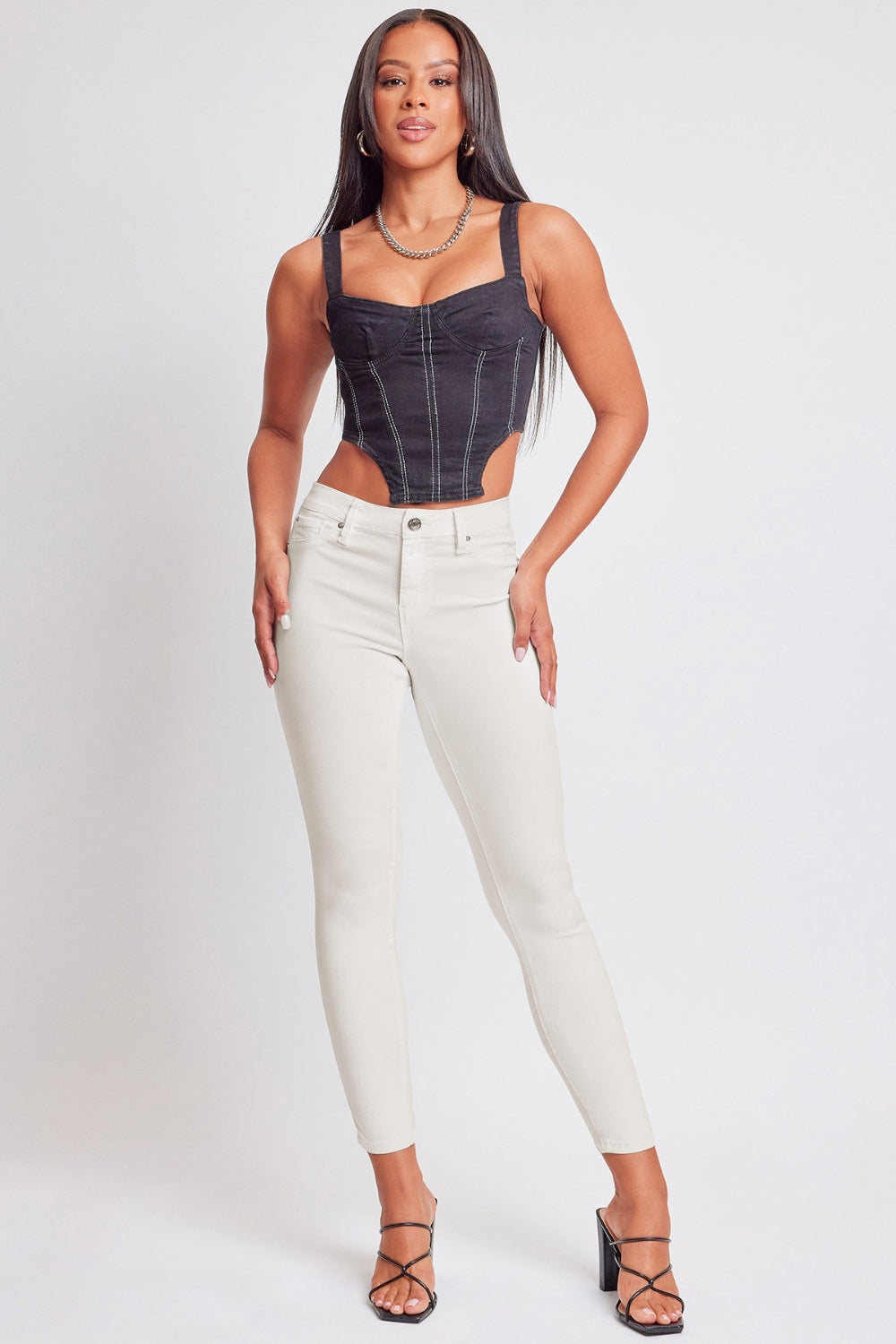 YMI Jeanswear Hyperstretch Mid-Rise Skinny Jeans - SELFTRITSS