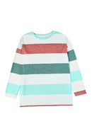 Green Plus Size Colorblock Pullover Top - SELFTRITSS   