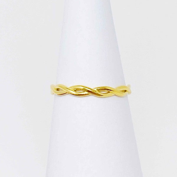 Dainty Twisted Rope Ring - SELFTRITSS   