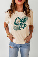 Corn Letter Graphic Cuffed Tee - SELFTRITSS