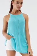 Round Neck Spaghetti Strap Sleeveless Cover Up - SELFTRITSS