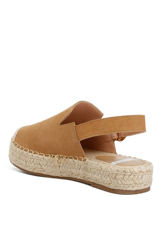 Affie Suede Slingback Strap Espadrilles - SELFTRITSS  