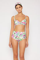 Marina West Swim Take A Dip Floral Twist High-Rise Bikini Set - SELFTRITSS   