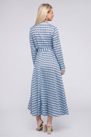 Geometric Print Wrap Dress - SELFTRITSS