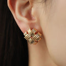 Gold-Plated Stud Earrings - SELFTRITSS