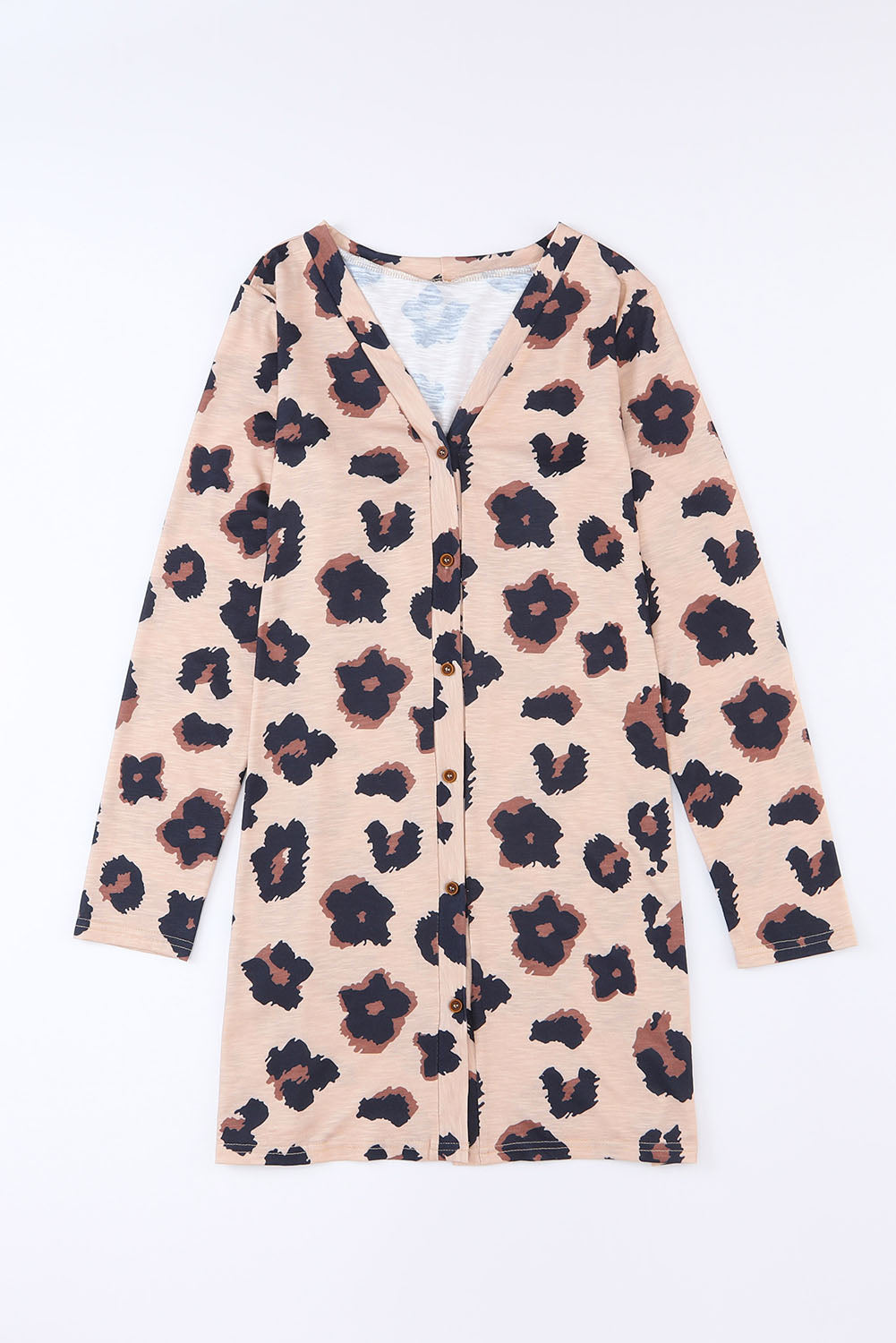 Leopard Printed Open Front Cardigan - SELFTRITSS   