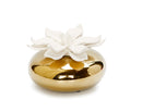 Gold Circular Diffuser with Dimensional White Flower - SELFTRITSS