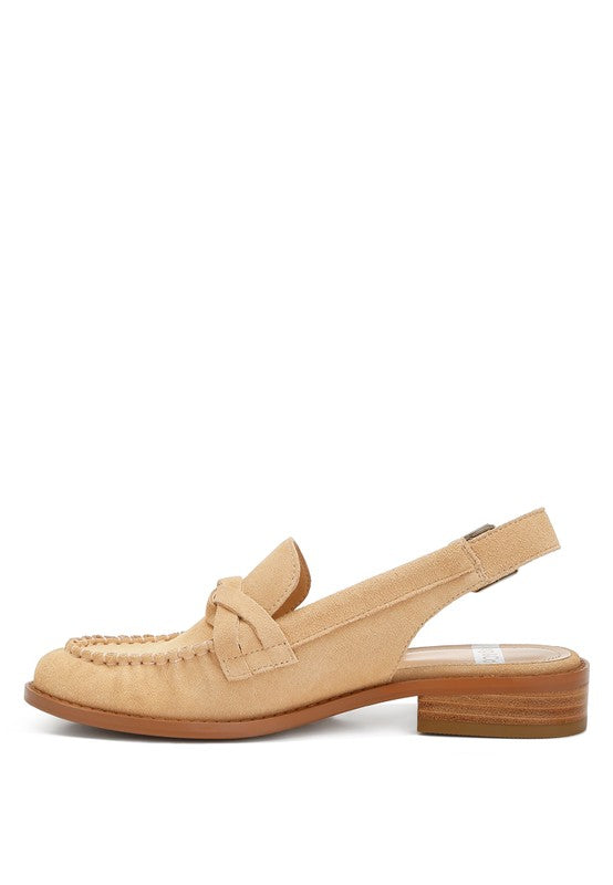 Nemykin Woven Strap Slingback Loafers - SELFTRITSS  