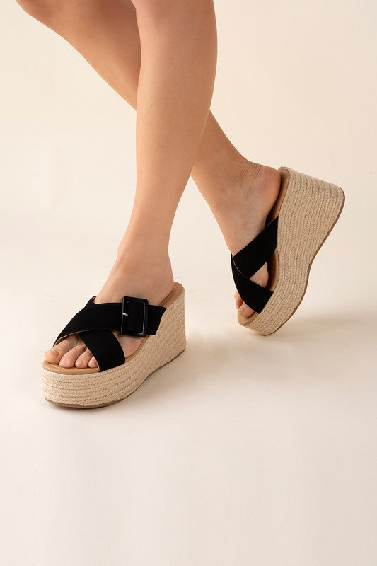 Manta Espadrille Platform Slides - SELFTRITSS   