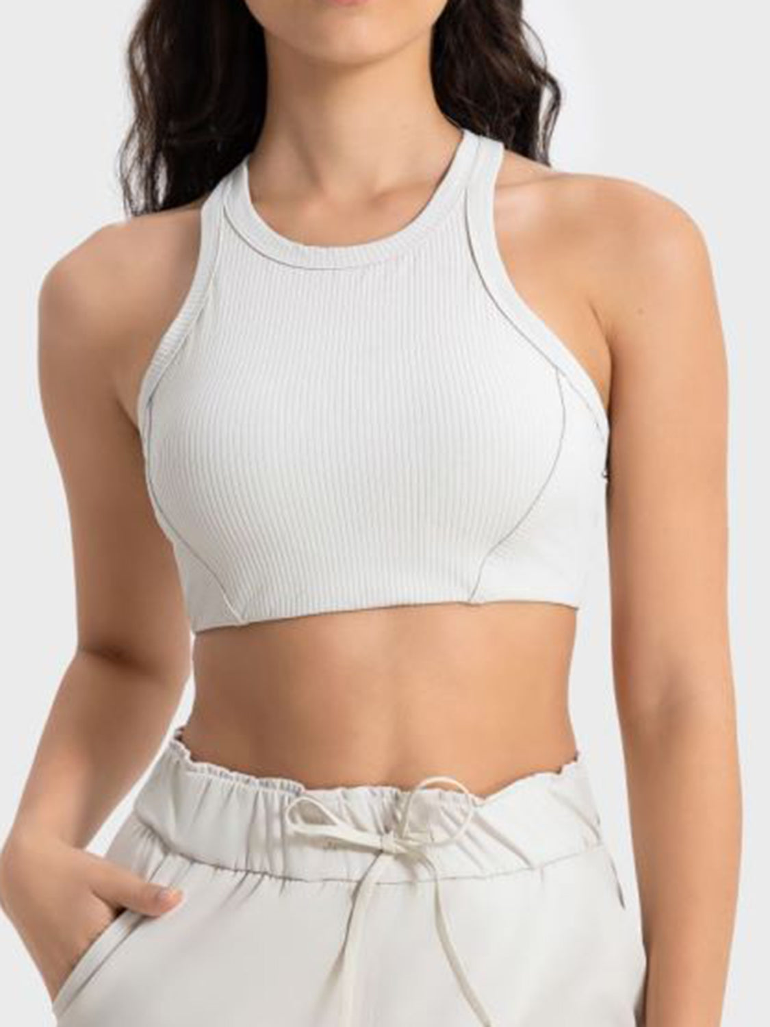 Wide Strap Cropped Sport Tank - SELFTRITSS   