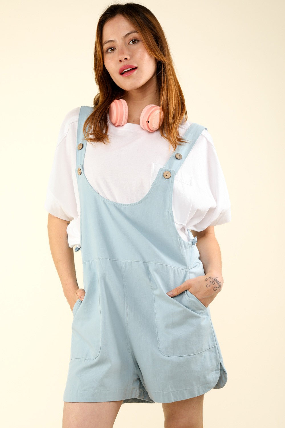 Adjustable Waist Suspender Overalls with Pockets - SELFTRITSS   