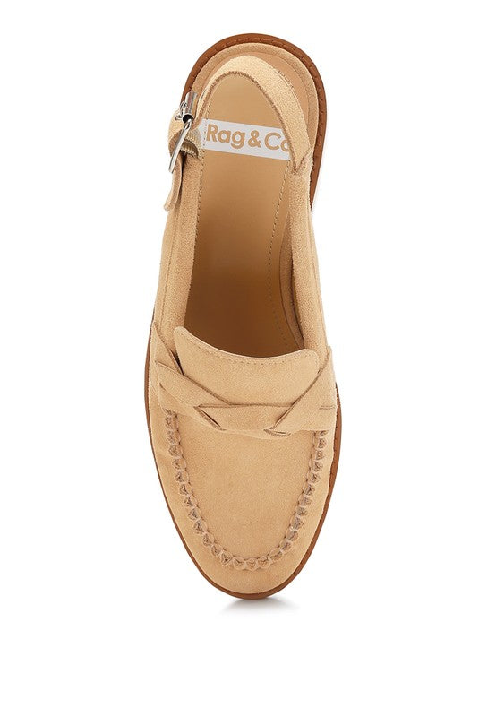 Nemykin Woven Strap Slingback Loafers - SELFTRITSS  