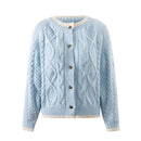 Women's Buttoned Crew Neck Cardigan - SELFTRITSS   