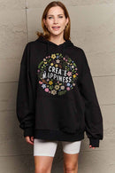 Simply Love Simply Love Full Size CREATE HAPPINESS Graphic Hoodie - SELFTRITSS
