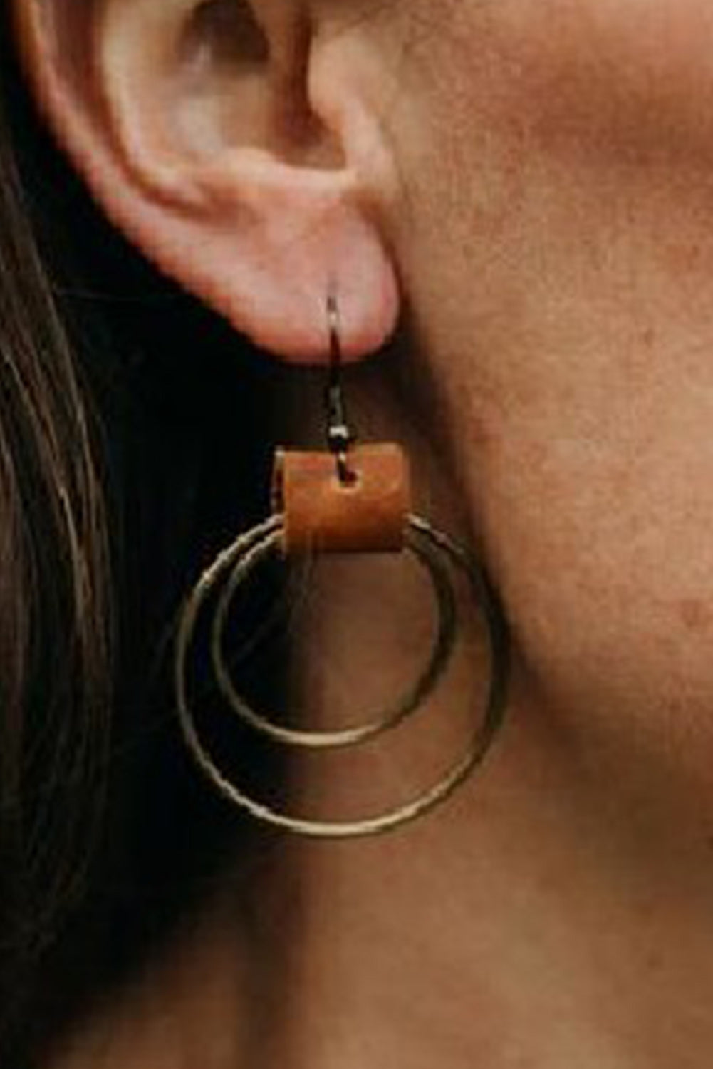 Gold Vintage Hoop Hook Earrings - SELFTRITSS