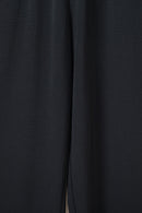 Black Smocked Sleeveless Wide Leg Jumpsuit with Pockets - SELFTRITSS