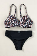 Twisted Bust Leopard Bikini Set - SELFTRITSS