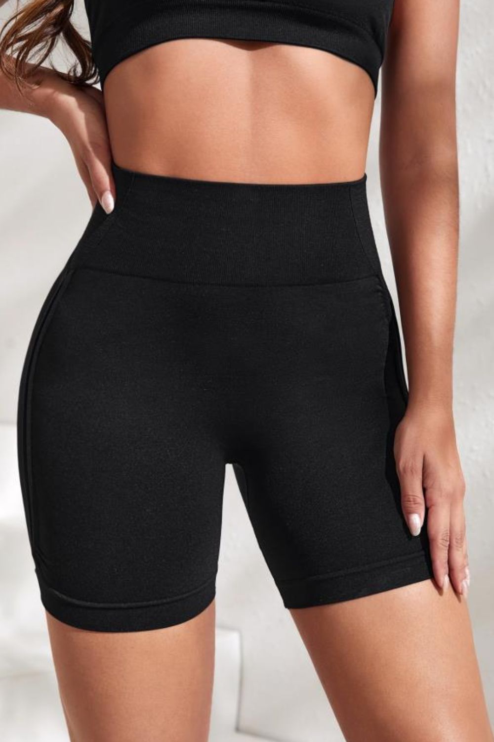 Slim Fit High Waistband Active Shorts - SELFTRITSS