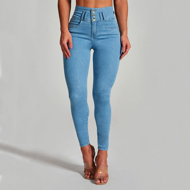 Women's High Waist Skinny Jeans Trousers - SELFTRITSS