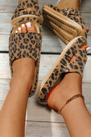 Leopard Print Thick Sole Slip On Slippers - SELFTRITSS